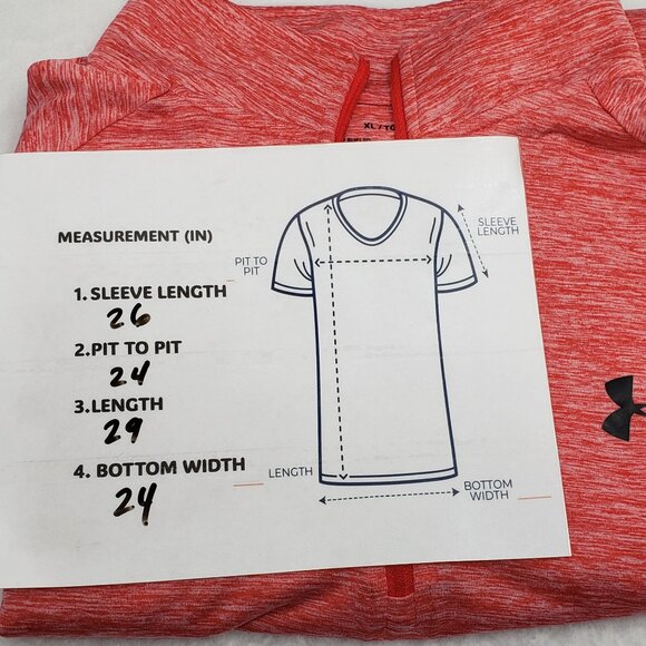 Under Armour Half Zip Long Sleeve-Red Women's size XL - Picture 6 of 6